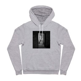 Doorways industrial ruins portrait black and white photograph / photography Hoody