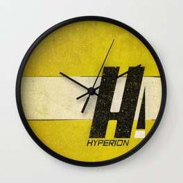 Hyperion Wall Clock | Graphicdesign, White, Hyperion, Design, Claptrap, H, Curated, Borderlands, Yellow, Cellshaded 