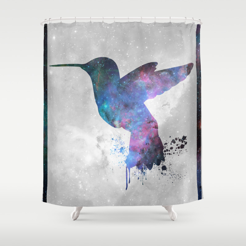 Galaxy Series Hummingbird Shower Curtain