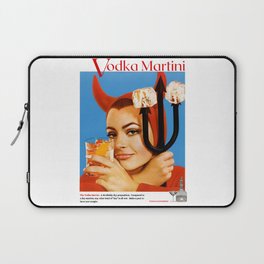Devilishly dry vodka martini, devil pitchfork vintage advertisement poster / posters Laptop Sleeve