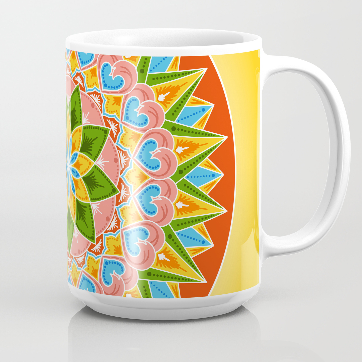 Costa Rica Folk Pattern Decorated Painting Wheel Of Coffee Ox