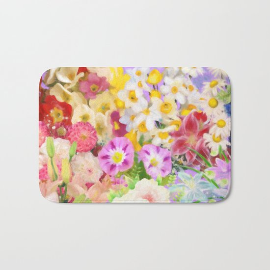 Flower Arrangement Bath Mat