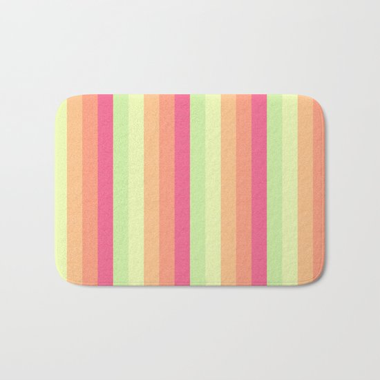Melon Ball Striped Pattern Bath Mat