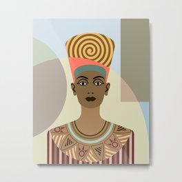 Queen Nefertiti Metal Print | Nefertitiart, Africanqueen, Nefertitidecor, Celebrityart, Egyptiandecor, Painting, Nefertitiprint, Queenofthenile, Greatroyalwife, Egyptianqueen 