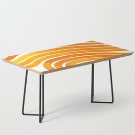 Curved Big Stripes in orange Coffee Table