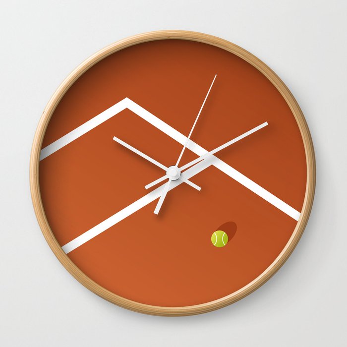 Tennis Court: France Wall Clock