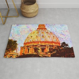 Rome Cityscape Rug | Streetsofrome, Romecityview, Romepanoramic, Romecityscape, Rome, Romearchitecture, Dome, Romestreets, Churches, Typical 