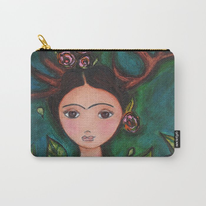Frida Deer by Flor Larios Carry-All Pouch