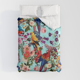 Floral and Birds XI Duvet Cover