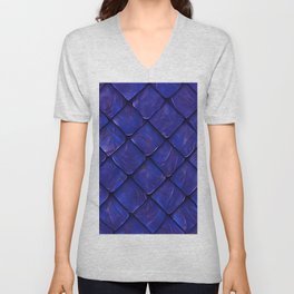 Dragon Skin (Blue) V Neck T Shirt
