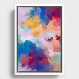 New Beginnings In Full Color | Abstract Texture Color Design Framed Canvas