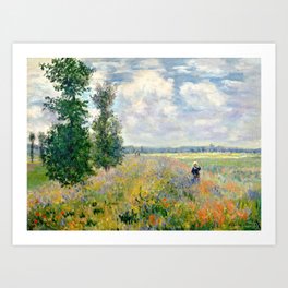 Poppy Fields near Argenteuil by Claude Monet Art Print