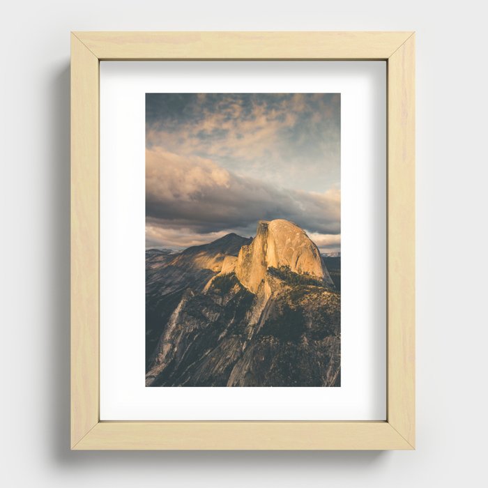Golden Half Dome Sunset Recessed Framed Print