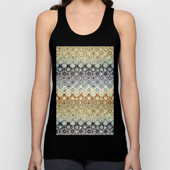 Retro Circles Pattern Unisex Tank Top