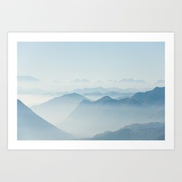 Blue mountain Art Print