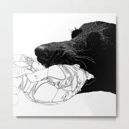 tug Metal Print | Shepherd, Dog, Drawing, Digital, Fun, Animal, Potograph, Mitzi, Ball 