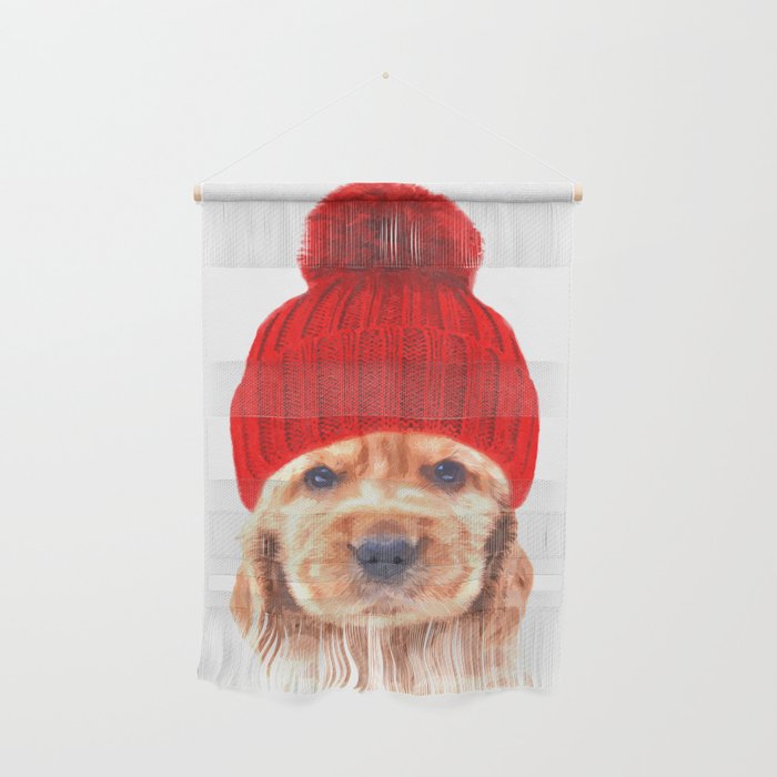 Cocker spaniel puppy with hat Wall Hanging