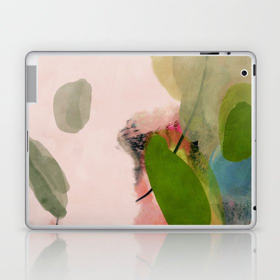 pink summer roses 1 triptych abstract  Laptop & iPad Skin