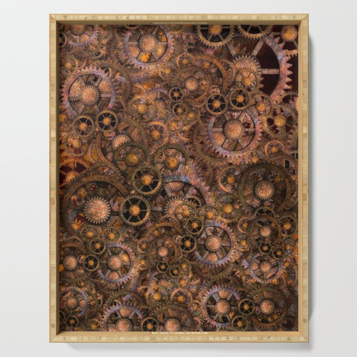 Steampunk Background Serving Tray