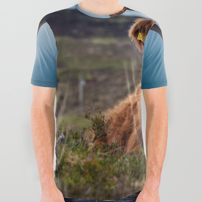 Scottish Highland Cow | Scottish Cattle | Cute Cow | Cute Cattle 03 All Over Graphic Tee
