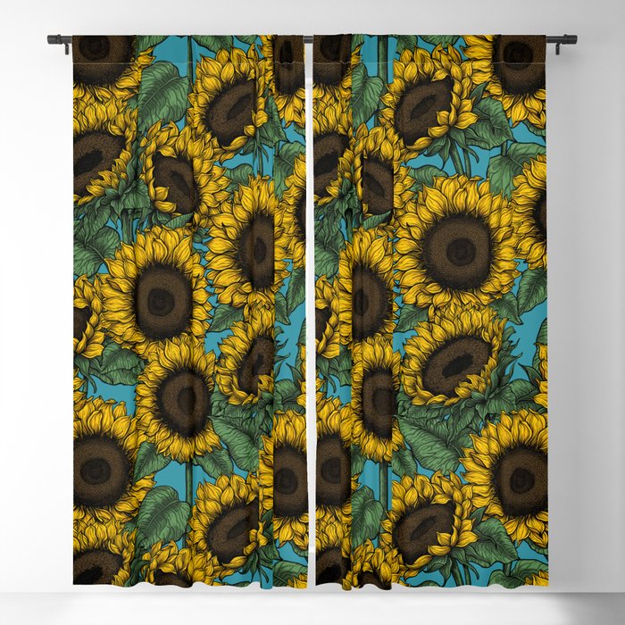 Sunflower field Blackout Curtain