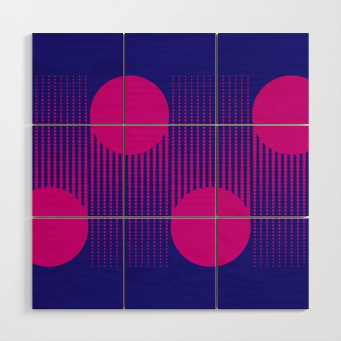 Pink Dots Wood Wall Art