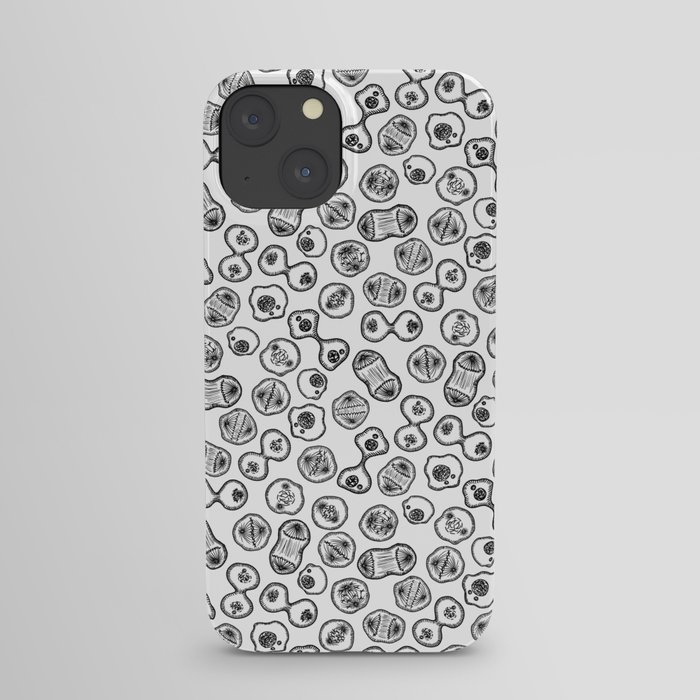Mitosis - Black on White iPhone Case