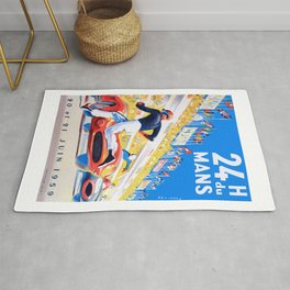 1959 24 Hours of Le Mans Race Poster Rug