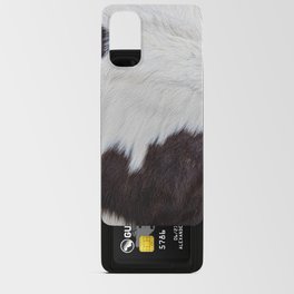Brown and White Cow Skin Print Pattern Modern, Cowhide Faux Leather Android Card Case