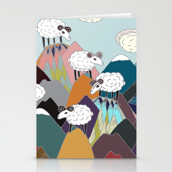 Clouds and Sheep Stationery Cards