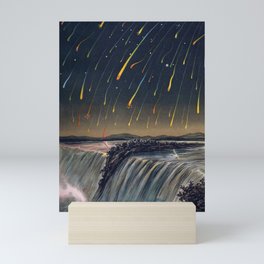 The Leonid meteor showers of 1833 over Niagara Falls by Edmund Weiss Mini Art Print