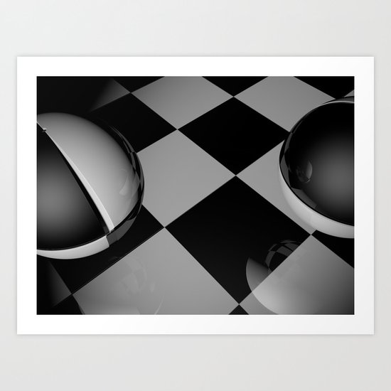 Checker Balls. Art Print