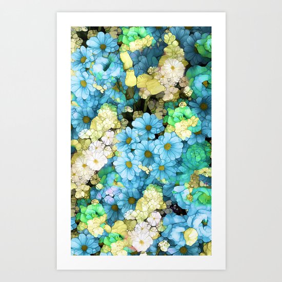 Blue Blossoms Art Print