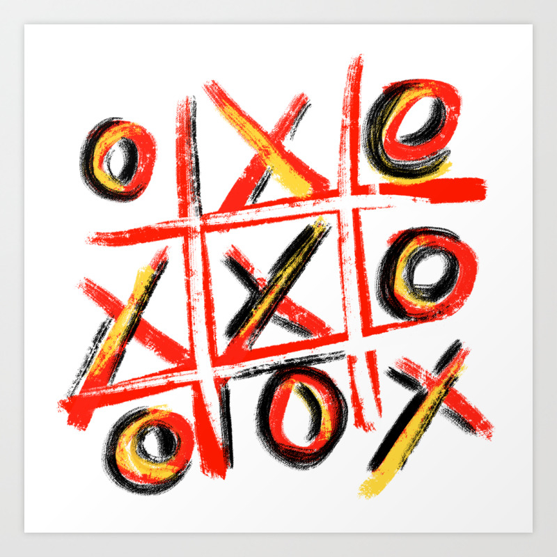 Tic Tac Toe Board Art Print By Koliavasilis Society6 Tic Tac Toe Board Art Print By Koliavasilis Society6