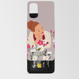 Hand draw attractive woman illustration with Chase your Dreams Quote Android Card Case