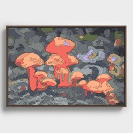 Orange mushrooms  Framed Canvas