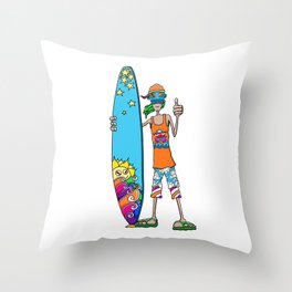 MOBO´S SURF Throw Pillow