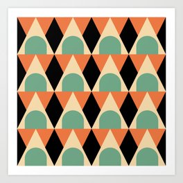 Elegant Art Deco Geometric Pattern 327 Art Print
