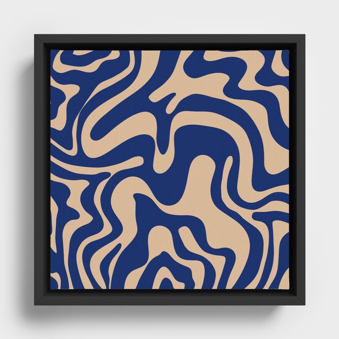 20 Abstract Swirl Shapes 220711 Valourine Digital Design Framed Canvas