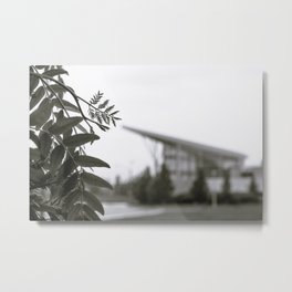 Stuff Behind Plants - CSU Rec Center Metal Print | Wallart, Csu, Digital, Black And White, Campus, College, Shallow Dof, Art, Achitecture, Hdr 