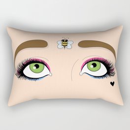 Green Eyes Rectangular Pillow