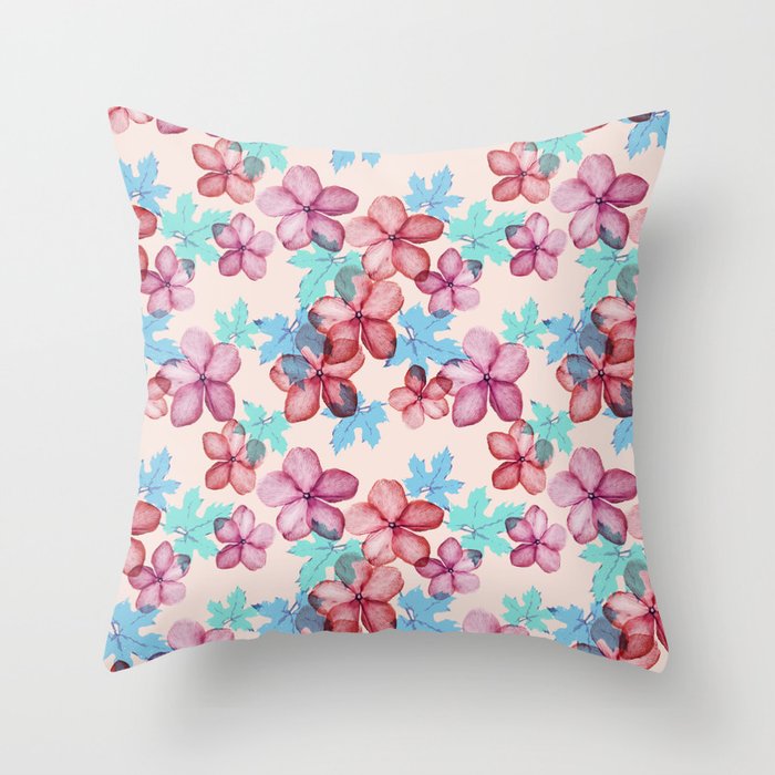 Bloom (flowers pattern) Throw Pillow
