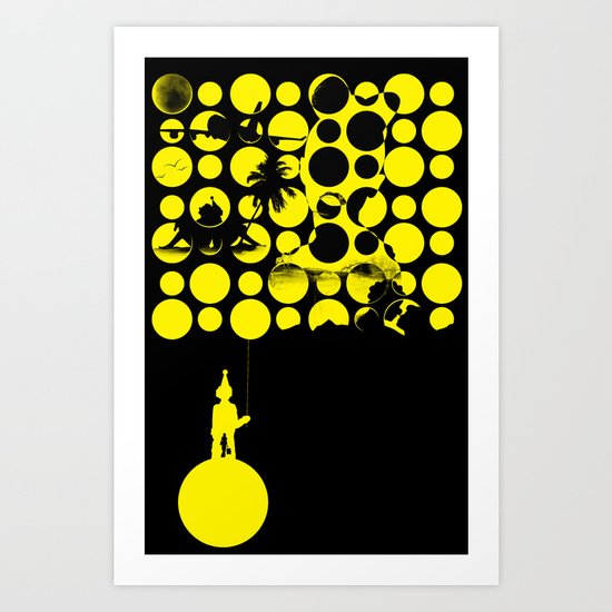 BUBBLE WARPED Art Print