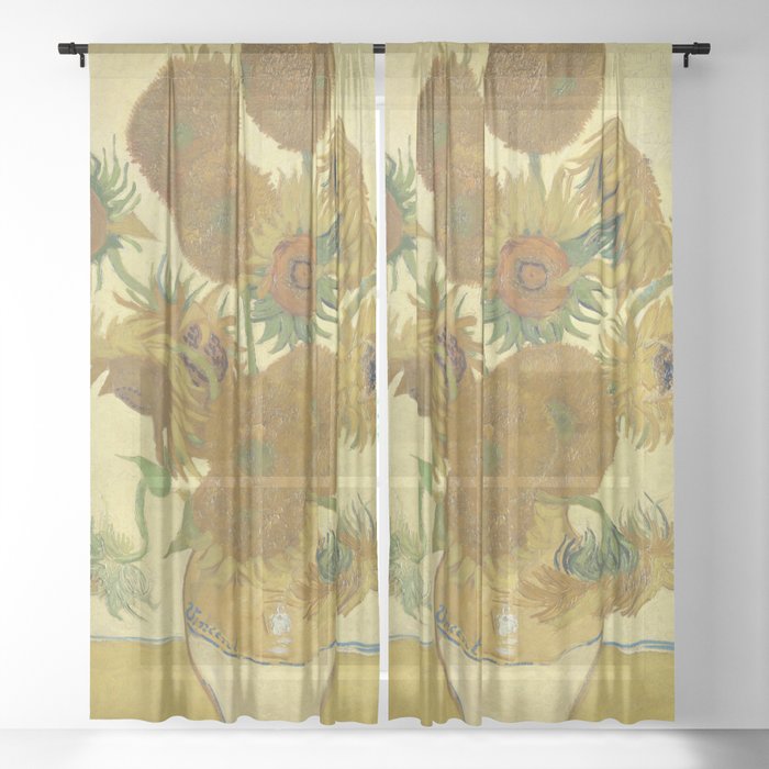 Sunflowers (1888) Sheer Curtain