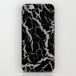 Cracked Space Lava - Silver iPhone Skin
