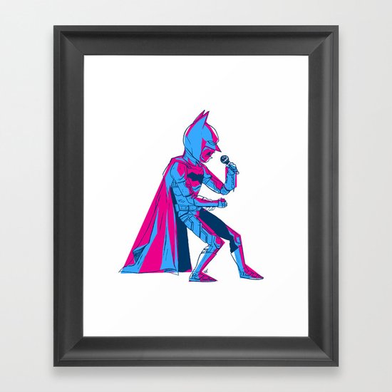 The Dark Knight Rocks Framed Art Print