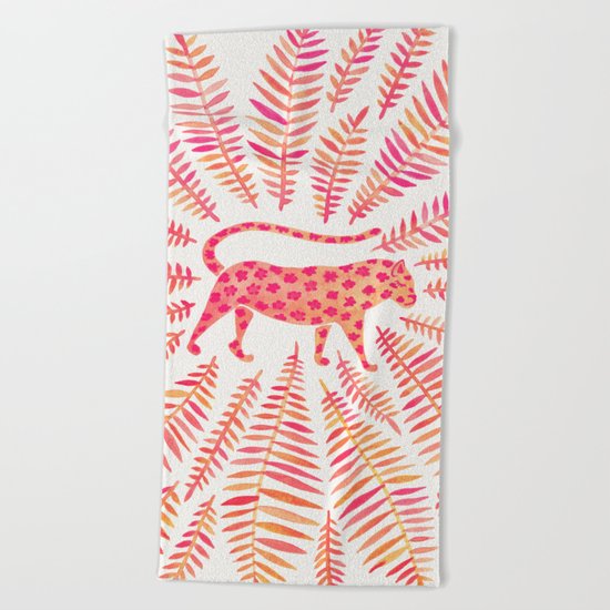 Jaguar – Pink Ombré Palette Beach Towel