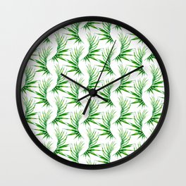 Watercolor tropical palm leaves Wall Clock | Nature, Tropical, Drawing, Waterolor, Watercolor, Japanese, Ethnic, Green, Watercolour, Summer 