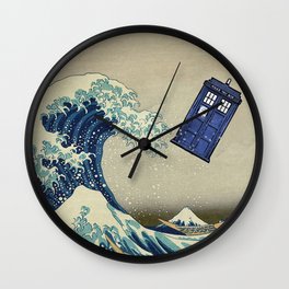 The Great Wave Doctor Who Wall Clock
