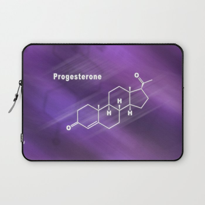 Progesterone Hormone Structural chemical formula Laptop Sleeve